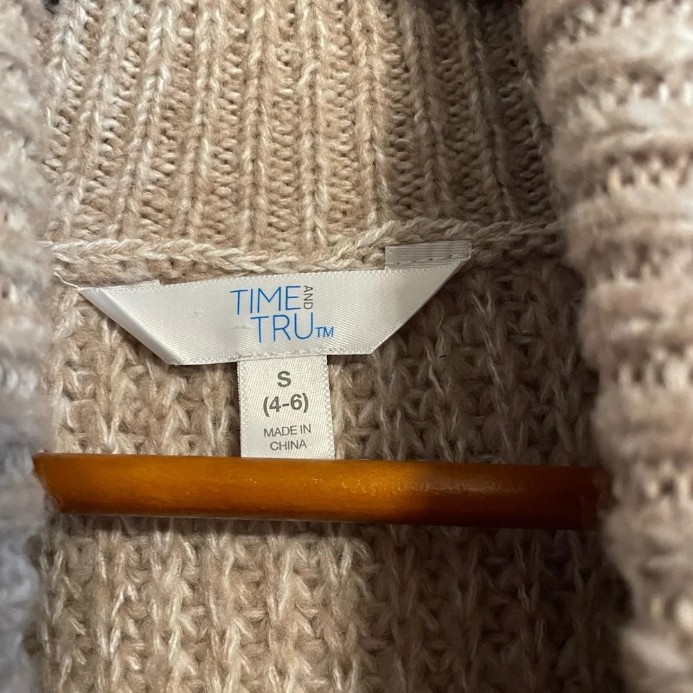 Tan Cowl Neck Sweater - Picture 4 of 6